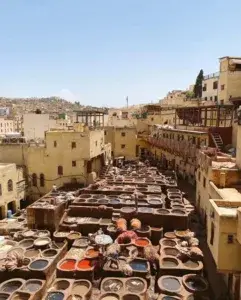 Chouara Tannerie - Curtume em Fez no Marrocos