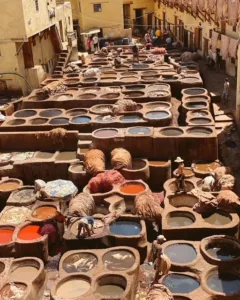 Chouara Tannerie - Curtume em Fez no Marrocos
